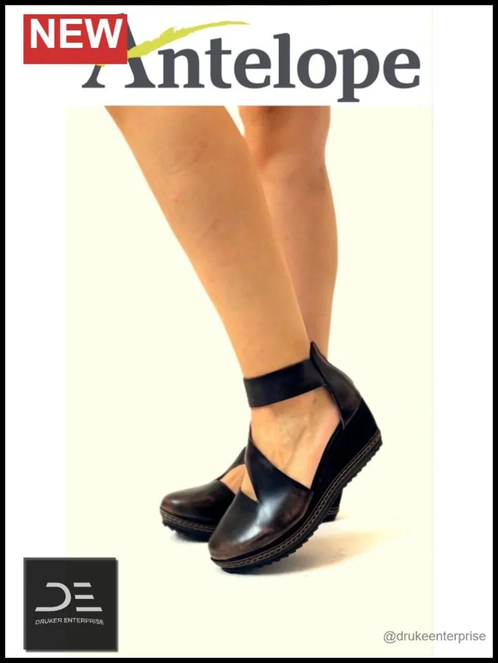 Women's Leather Wedge Mules with Cushioned Latex Insole, 2-Inch Heel, Water